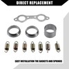 A ABSOPRO 1 Set Exhaust Silencer Pipe Manifold Seal Spring