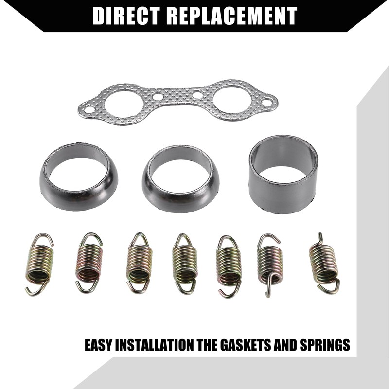 A ABSOPRO 1 Set Exhaust Silencer Pipe Manifold Seal Spring