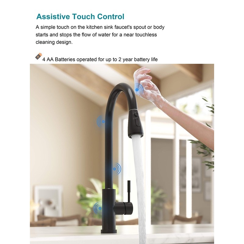 Kitchen Faucet with Pull Down Sprayer High Arc Single-Handle Faucets