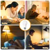 Neporal Amber Light Bulbs 4PK, 9W 60 Watt Equivalent, Blue