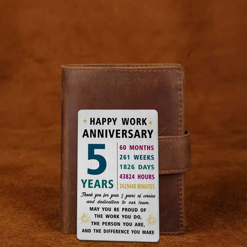 Richesele 5 Year Work Service Card- 5 Years Work Anniversary