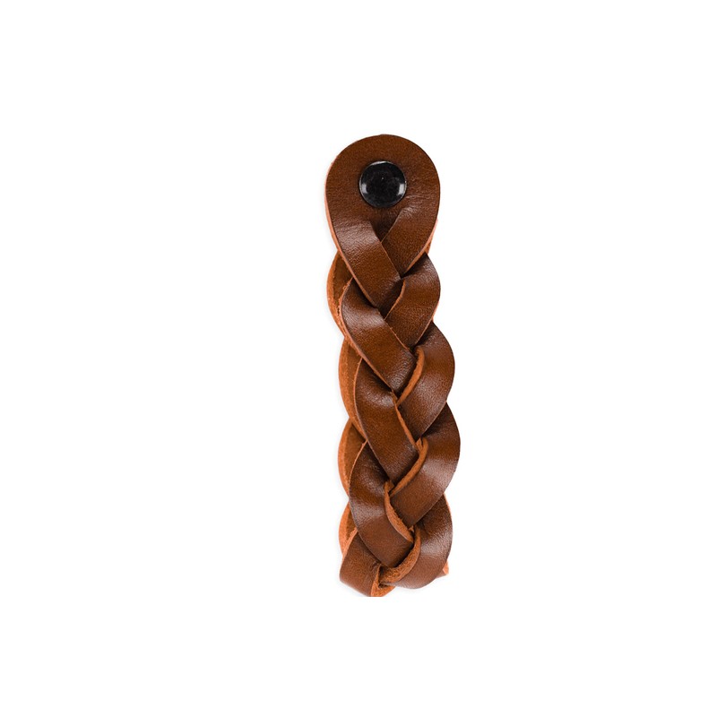 Brute Strength - Leather Drawer Pulls - Braided - Cognac