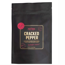 Almond Flour Crackers by Real Phat Foods - Low Carb, Gluten-Free Keto Crackers - Pack of 3 (Pepper)