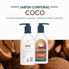 JASON Smoothing Coconut Body Wash, 30 Ounce Bottle