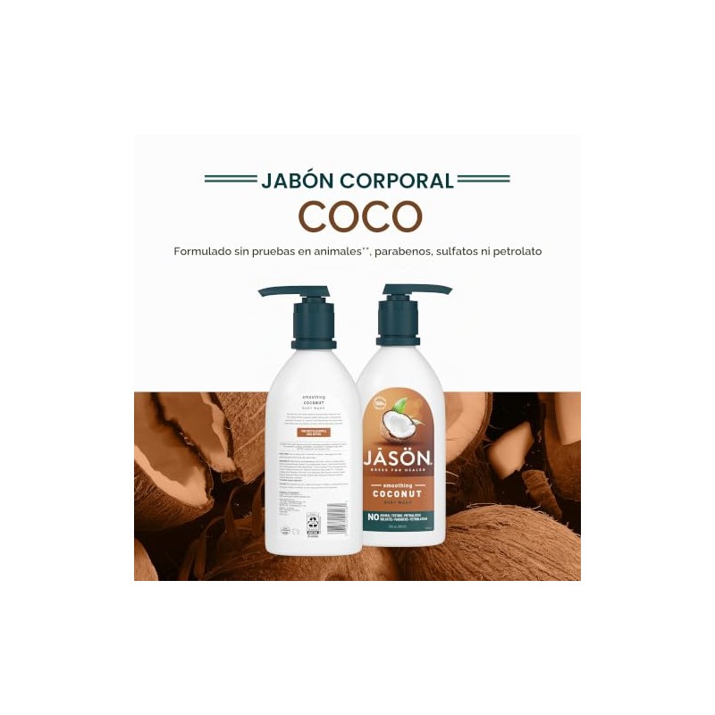 JASON Smoothing Coconut Body Wash, 30 Ounce Bottle