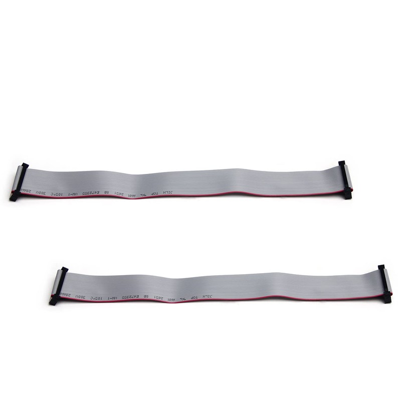 Fielect 20 Pin 30cm Grey Flat Ribbon Cable Connector, 2.54mm