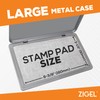 2 Pack Metal Case Stamp Pad Large Size, Dry -