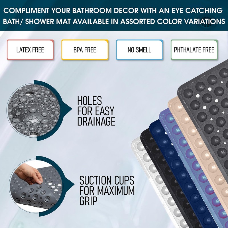 ENKOSI Square Shower Anti Slip Mat - 21 x 21