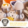 Egg Cup Set of 6, Stainless Steel Egg Cup holder