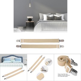 Bed Sheet Clamp High Elasticity Good Extension for Bed Sheets Long Life Khaki