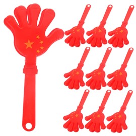 BCOATH 10pcs Jumbo Hand Clappers Large Noisemakers Toy Noise Maker Prank Cheering Props. Party Favors Noisemaker Party Favor The Party Noise Makers Abs No Light Red Bag 28cm