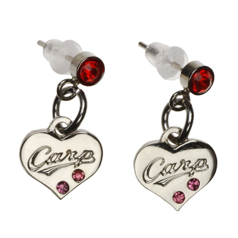 SEISEN CAPA-04 Hiroshima Carp Earrings (Heart) Pin Type