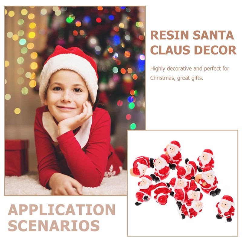 PRETYZOOM 24 Pcs Santa Claus Ornament Mini Santa Figure Tiny