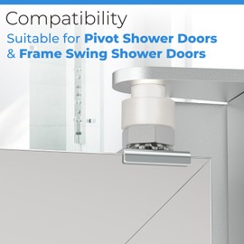 Glass Shower Door Pivot Repair Kit with Stainless Steel Pivot Pin Replacement for Framed Pivot Shower Doors