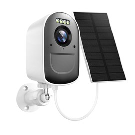 Solar Powered Security Camera Outdoor, 2K Solar Cameras for Home Security Wireless, Color Night Vision, PIR Motion Detection, IP66 Waterproof, Cloud Storage/SD Card, Instant Alerts, 2.4GHz WiFi