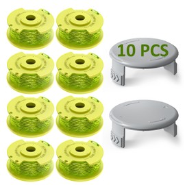 10 Pack Weed Wacker String Replacement Compatible with Ryobi One Plus+, 0.080‘’ String Trimmer Refill AC80RL3, Twisted Weed Eater String Compatible with Ryobi 18V, 24V, 40V Cordless Trimmers