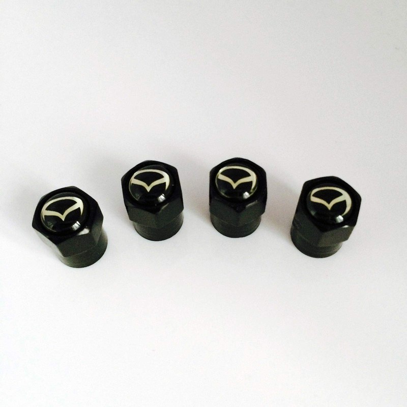 Black Dust Valve Caps with Maz Black Logo. Flair Crossover