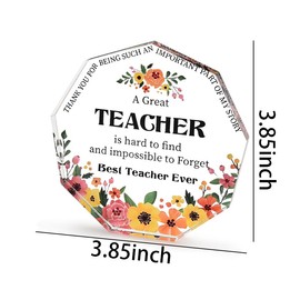 Graduation Appreciation Gifts for Teacher Plaque A Great Teacher Is Hard to Find and Impossible to Forget Thank You for Being An Important Part of My Story Teacher Birthday Gifts for Teachers