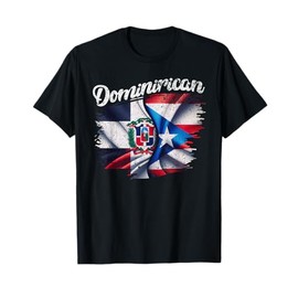 Dominirican DR Dominican Republic Puerto Rico PR Flag Pride T-Shirt