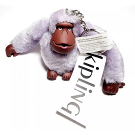 Kipling New With Tag KIPLING Live Light Monkey Keychain - Frosted Lilac Metallic 2.75"H