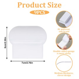 Aphumedc Toilet Seat Handle 9 Pack Toilet Cover Lifter Handle Seat Holder Lift Tools Avoid Touching Toilet Seat Accessories for Home Bathroom Office Hotel - White (Oval Style)