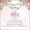 60th Birthday Gifts for Women 925 Sterling Silver Birthday Necklace
