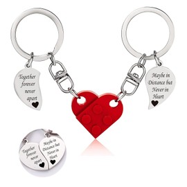T TAKONE Herz Schlüsselanhänger, ein Rotes Pärchen Anhänger, Keychain Geeignet für Valentinstag, Jahrestag, Geburtstag, Weihnachten und Neujahrg