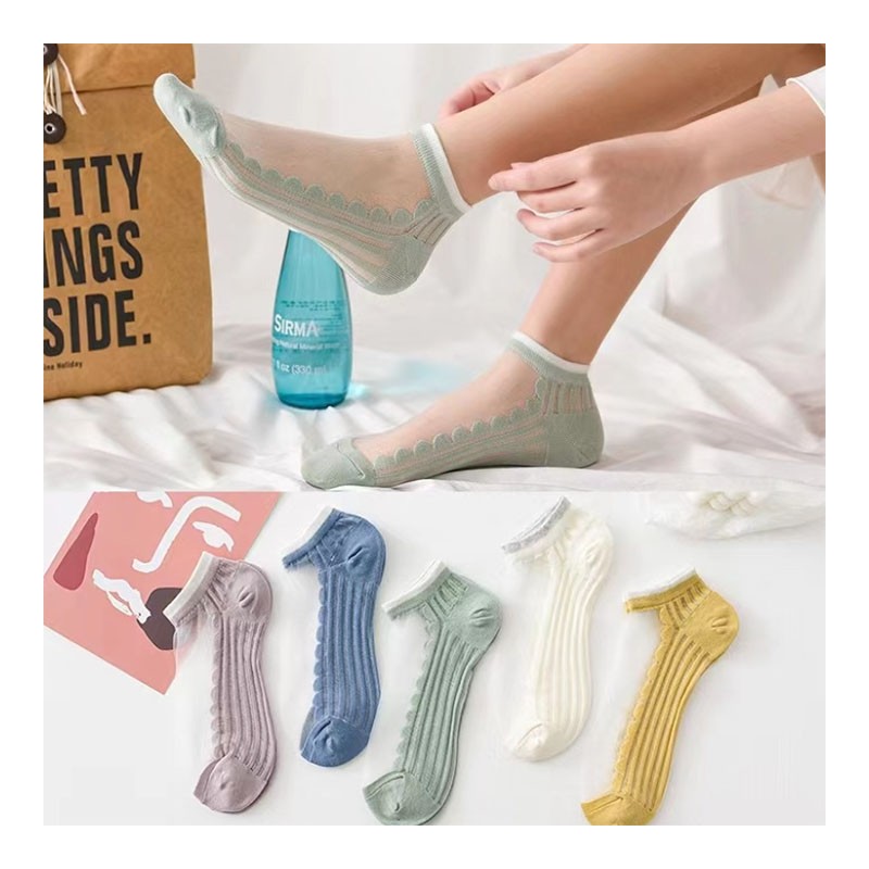 Lucky Box Pure Cotton Women's Summer Fashion Socks Random 10