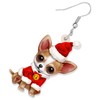 TIZURO Christmas Acrylic Cute Chihuahua Earrings Cartoon Puppy Pets Animals