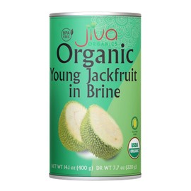 Jiva Organic Young Green Jackfruit 14 Ounce (Pack of 6) - BPA Free, Gluten Free, Jackfruit Canned, Delicious Vegan Meatless Alternative