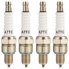 4 PCS Bujía A7TC, Bujías de Encendido Antiparasitarias para Scooters,