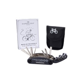 CGB Giftware Dapper Chap Travel Friendly Portable 15-in-1 Bike Repair Maintenance Multi Tool Includes Allen Keys, Open Wrench, Round and Flathead Screwdriver, Spoke Wrench | GB04784
