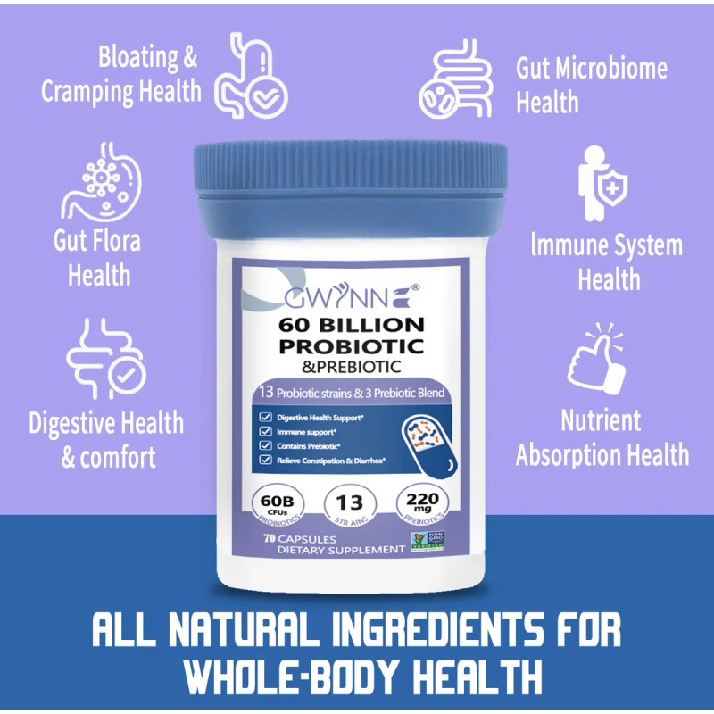 Gwynne Paquete Avanzado De Salud Intestinalprobiticos 60 Billion De Ucf