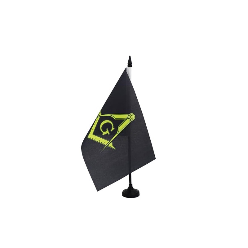 AZ FLAG - Freemasonry Black Table Flag 8.25 x 5.5