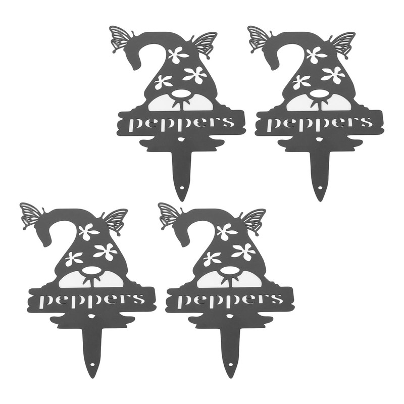4pcs Gnome Plant Markers Rustproof Metal Plant Labels Fruits Vegetable
