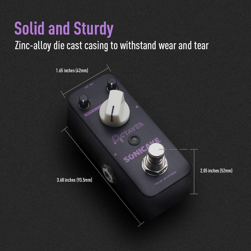 SONICAKE Octave Guitar Pedal Octave Pedal Guitar Effects Pedal Analog