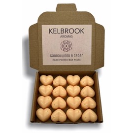 Wax Melts - Sandalwood and Cedar | 16 Pack | Strong Scented | Made in The UK | Plastic Free | Vegan