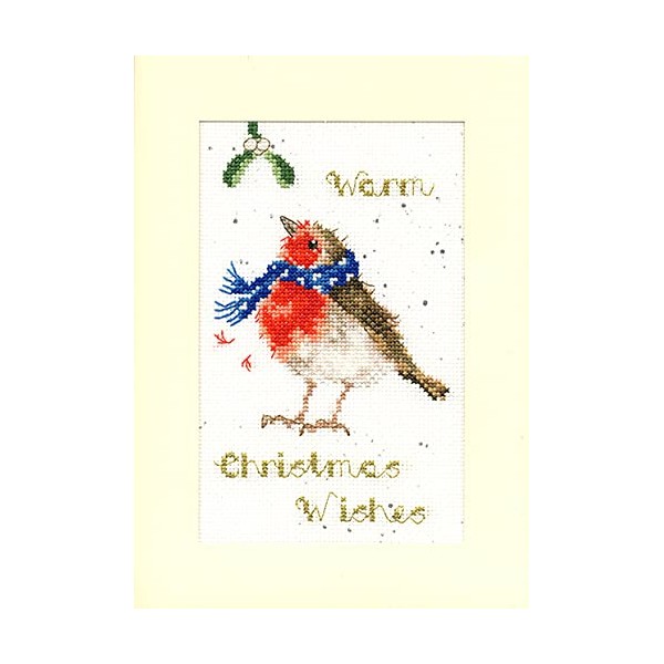 Bothy Threads Cross Stitch Christmas Card Kit - Warm Wishes