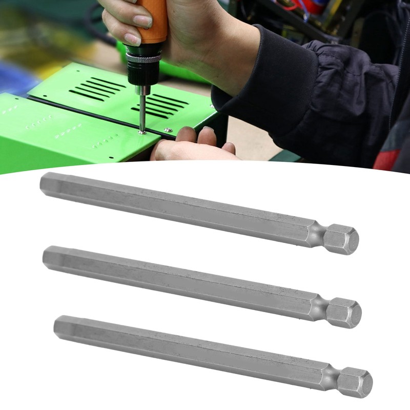 10Pcs 6mm Magnetic Screwdriver Bits Alloy Steel 1/4 Inch Hex