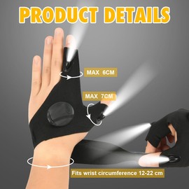 AMFUN 1 Pair of 2 LED Gloves