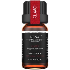 BIENAT AROMATERAPIA Aceite Esencial de Clavo 10mL | 100% Puro y Concentrado | Ideal para Difusor de Aromas, Humidificador, Aromaterapia, Masajes, Meditación, Jabones y Velas | Esencia Natural en Gotas