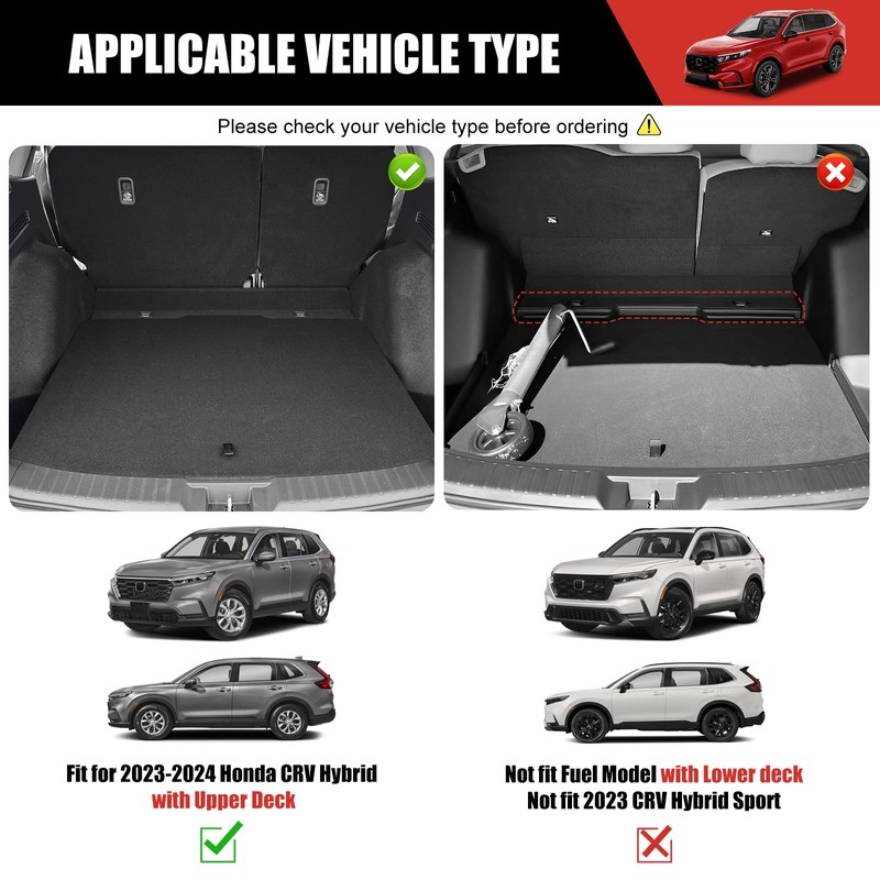Utiiy Cargo Liner Fit for 2023-2024 2025 Honda CRV Hybrid