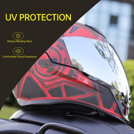 Soman Airflite Visor Face Shield Replacement, IC-06 Visors Shield Compatible with IC-06 Airflite UV Protection （Silver）