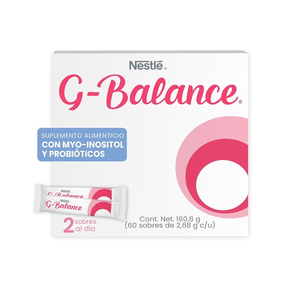 Nestlé G-Balance Myo-inositol y Probióticos, Suplemento Alimenticio, Cont. Net. 160,8g,