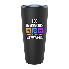 Gymnast Viking Tumbler 20oz Black - I Do Gymnastics Everywhere B - Free Exercise Trapeze Rings Funny Sarcasm for Daughter Sister Student