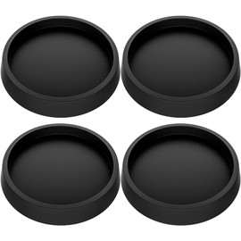 Furniture Coasters,Caster Cups,Furniture Leg Protectors 2.5 Inch 4pcs Rubber Pads no Slip for Hardwood Floors Black