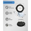 POPANU 4in LED Recessed Lighting - 9W Black Recessed Lights