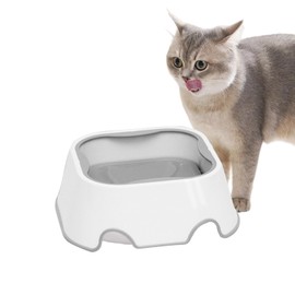Pet Fountain - Floating Water Bowl Cat Dish - Non-Slip Dish Dispenser Waterer, Kitten Accessories for Small Dogs Puppy Bunny Hamster Drinking Feeding