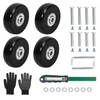50mm x 18mm Luggage Replacement Wheels Set 4Pcs Rubber Suitcase