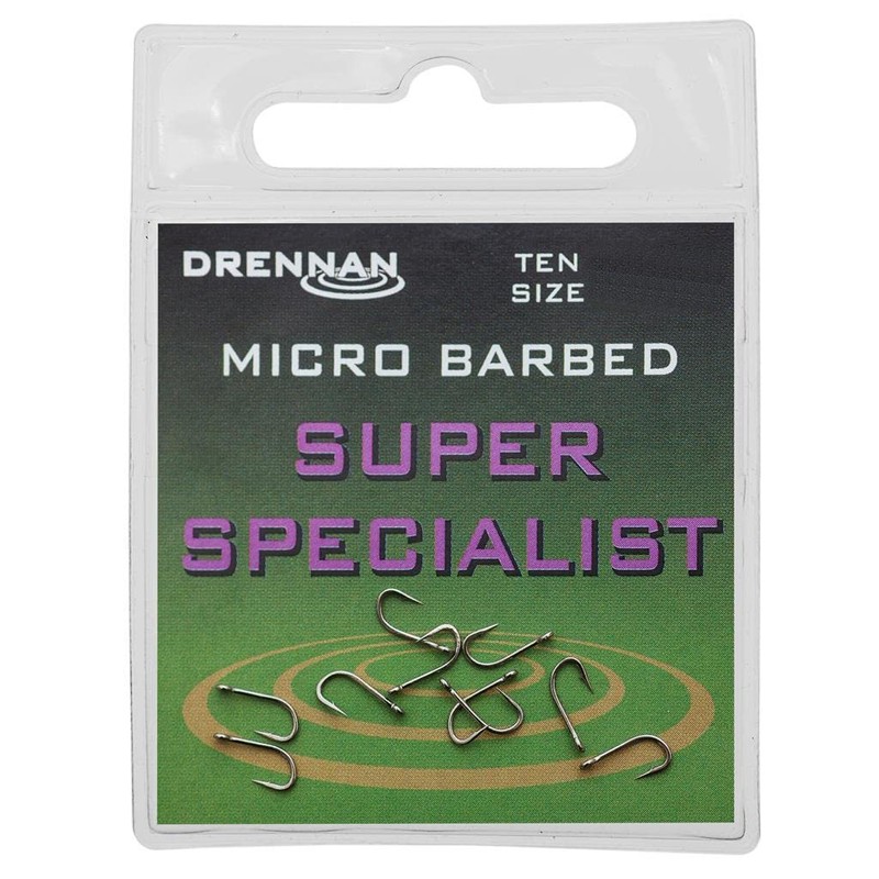 Drennan Super Specialist Barbless Hooks - Size 10